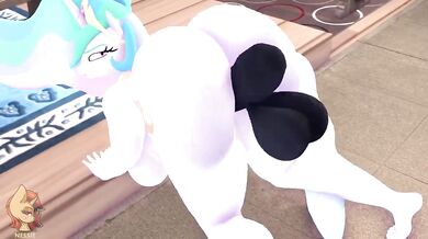 One-Eyed-Dick-Inserts-His-Rod-into-Princess-Celestia's-Ass