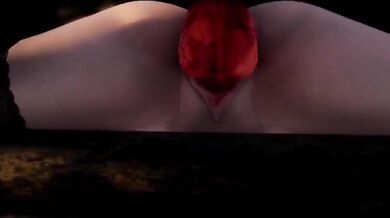 Mother of Dragons and Werewolf Alpha Fuck in the Skyrim Forest