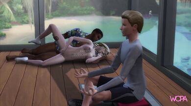 Slutty Wife Gets Double Penetrated by Massage Therapist and Yoga Instructor While Cheating Husband Watches in Horror