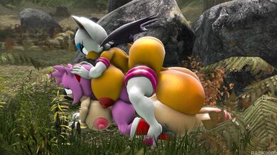 Public Forest Fuck! Futa Rouge and Futa Amy's Outdoor Adventures
