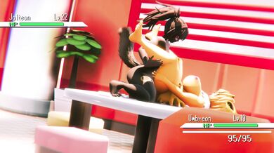 Umbreon takes on Jolteon's huge cock in stunning 4K 60FPS action!