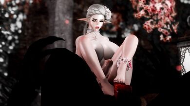 Watch as the sexy elf teases and torments a ravenous werewolf, driving him to unimaginable heights of lust and desire