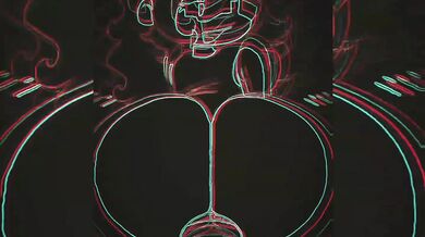 Girlfriend's Anal Initiation with a Clown Dick