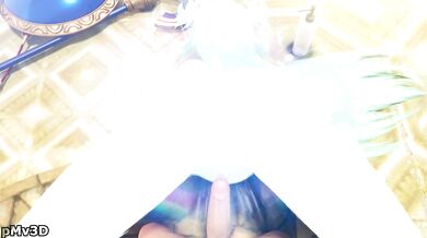 Watch this hot and horny MILF get her mouth pounded by a massive cock, as she rides it in full 3D!