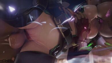 Watch this hot and horny MILF get her mouth pounded by a massive cock, as she rides it in full 3D!