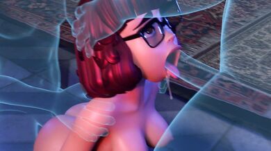 Velma Ghost Spitroasted by Nude Man with the Mole