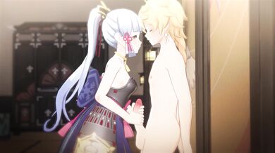 Kamisato Ayaka and Aether's Ultra HD Fuckfest