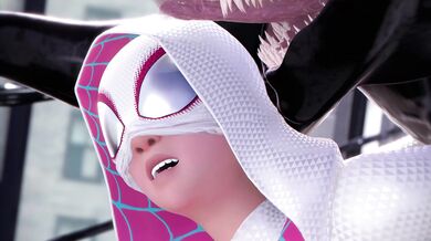 Horny Spider-Gwen Sucks and Fucks Venom's Monster Cock in HD!