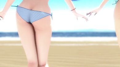 Ghost Bikini Dance Foursome with Vocaloids Miku, Rin, Luka, and Haku