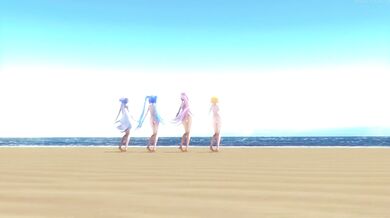 Ghost Dance: Naked Miku, Rin, Luka, and Haku