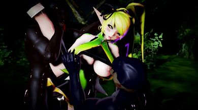 Fucking in Anemo's Forest: a Rough and Tumble Threesome with an Elf, a Dragon, and a Dwarf