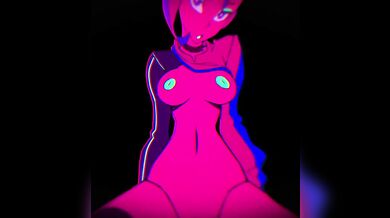 A young woman dances seductively on a moist bed, her wet panties soaked in juices from her arousal