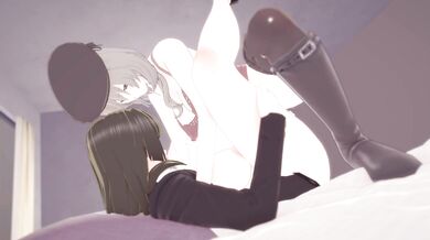 Girls undressing each other: Nishizumi Shiho and Shimada Chiyo's first lesbian adventure, part 1