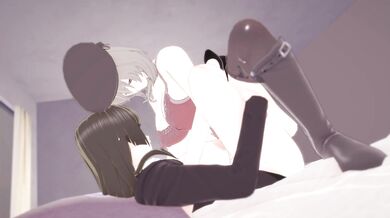 Girls undressing each other: Nishizumi Shiho and Shimada Chiyo's first lesbian adventure, part 1