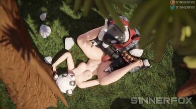 Polar Patrol Officer Fucks a Panda Team Leader with Her Sled-Dildo