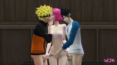 Naruto's Dicking Dilemma: A Sasuke and Sakura Parody with Messy Cumshots