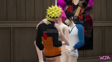 Naruto's Dicking Dilemma: A Sasuke and Sakura Parody with Messy Cumshots