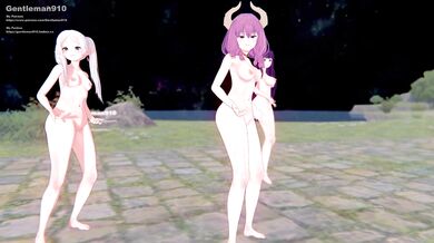 Fern Freelen's Guillotine Slicing Funeral Orgy with Tiger's Eye and KKS/MMD