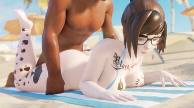 Mei's Beachside Banged and Blacked by Cawniel