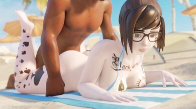 Mei's Beachside Banged and Blacked by Cawniel