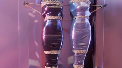 Electrifying Bondage - Neon and Jett's Tape-Wrapped Misadventure