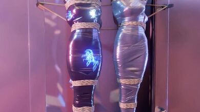 Electrifying Bondage - Neon and Jett's Tape-Wrapped Misadventure