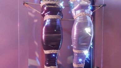Electrifying Bondage - Neon and Jett's Tape-Wrapped Misadventure