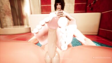 Squirted and Suffocated: Nico's Steamy Bathroom Foot Fetish