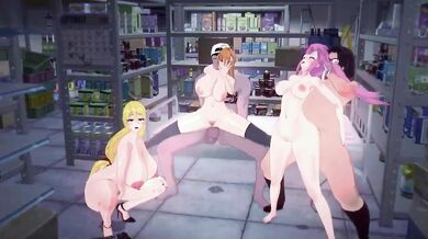 RUNNING FROM ZOMBIES WITH MULTIPLE PENETRATIONS AND GROUP SEX