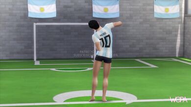 Messi's World Cup Celebration with Three Hot Argentinian Fans