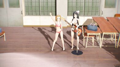 K-ON Bitches Gyrating and Grinding Their Cunts Together in a Sweaty Orgy of Lesbian Sex