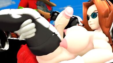 Eggman getting pounded by Knuckles in hardcore sex