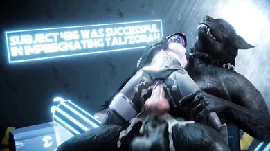 Tali Gets Knocked Up by a Horny Werewolf [Rekin3D]