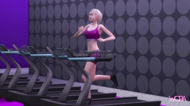 Sweaty lesbian lovers fuck each other's brains out at the gym