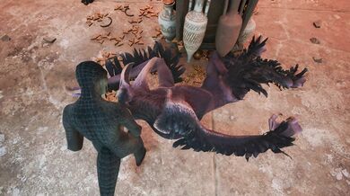 Mighty Crocodilian Futa Cumming on Majestic Bird of Massive Proportions