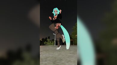 Nighttime Exhibitionist Wolf-Girl Gets Naughty in Public~ (Vertical)