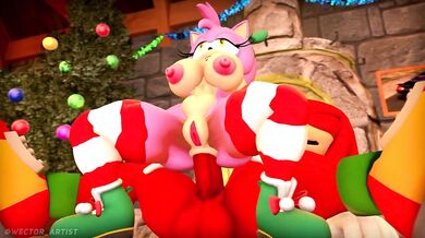 Knuckles' Unwrapped Christmas Cum-Mas with Amy