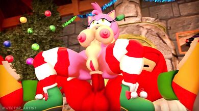 Knuckles' Unwrapped Christmas Cum-Mas with Amy