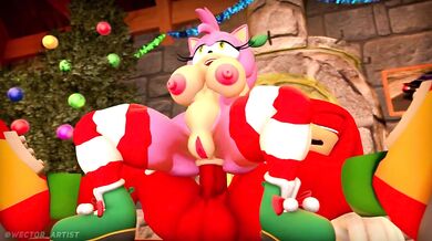 Knuckles' Unwrapped Christmas Cum-Mas with Amy