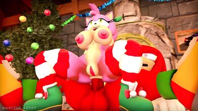 Knuckles' Unwrapped Christmas Cum-Mas with Amy