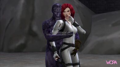 Thanos Gets Fucked by Black Widow in Kinky Parody Cartoon Action!