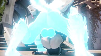 Kitsune fucks Kiriko in the ass [Rekin3D]