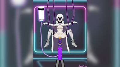 Big Horse Cock Takes On Raven's White Fleshy Toy Box.