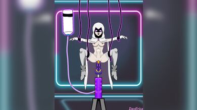 Big Horse Cock Takes On Raven's White Fleshy Toy Box.