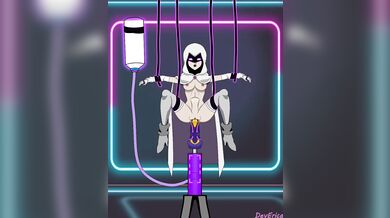 Big Horse Cock Takes On Raven's White Fleshy Toy Box.