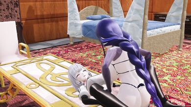 Transgender Raiden's Threesome with Noel and Himself