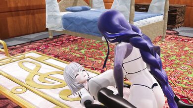 Transgender Raiden's Threesome with Noel and Himself