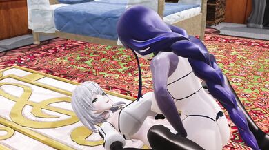 Transgender Raiden's Threesome with Noel and Himself