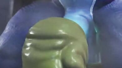 Deepthroat and Anal Fisting with Nut Worship Animation