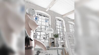 The Futanari's Indoor Pool Playtime: A 2B-rated Hentai Adventure